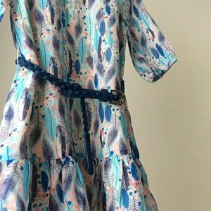 RUUM girls feathers chiffon dress